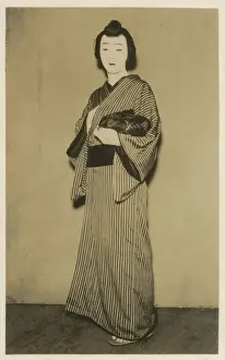 Drag Prints: Japanese Actor (possibly dressed as a woman?) - traditional play Date: circa 1930s