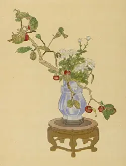 Persimmon Prints: Japanese Arrangement -12