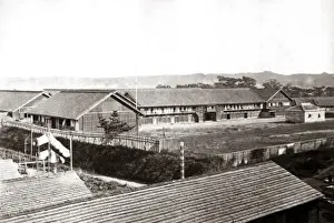 Noge Prints: Japanese Barracks at Noge, Japan, 1870s