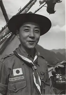 Jamboree Prints: Japanese boy scout at international camp