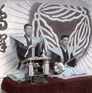 Shamisen Prints: Japanese ceremony, c. 1900