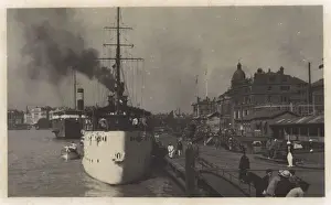 Wayside Prints: Japanese cruiser Akashi at NYK Docks, Shanghai, China