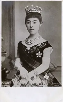 Dowager Prints: Japanese Empress Haruko, wife of Emperor Meiji Mutsuhito