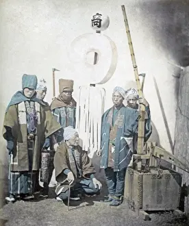 Japaneseese Prints: Japanese firemen, Japan, circa 1870