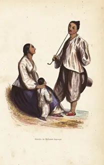 19thcentury Prints: Japanese fishermans family