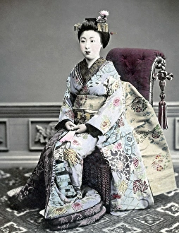 Geisha Gallery: A Japanese Geisha, circa 1880s
