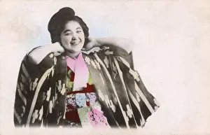 Laughs Prints: Japanese Geisha laughing