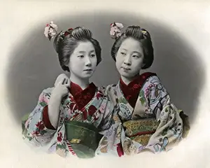 Two Japanese geishas