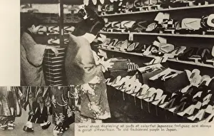 Sandal Prints: Japanese Geta shops, selling traditional colourful footwear