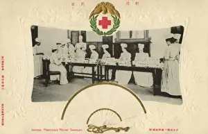 Bandage Prints: Japanese Imperial Princesses making bandages