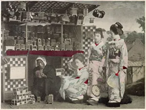 Kiosk Prints: Japanese insect seller Date: circa 1890s
