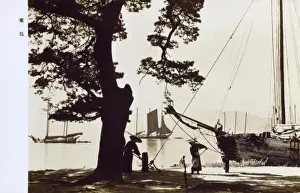 Composition Prints: Japanese Lakeside Scene