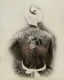 Tattoo Prints: Japanese man with an elaborate tattoo