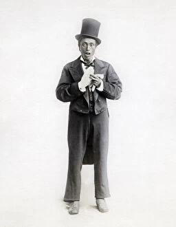 Japanese man in top hat and tails, c.1880 Vintage late 19th century photograph