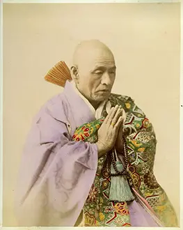 Prayer Prints: Japanese man praying