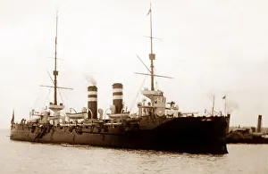 Spithead Prints: A Japanese Man of War warship in the Spithead Review of 1902