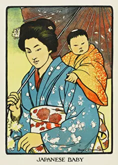 Kimono Gallery: Japanese Mother & Child