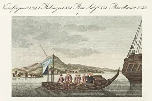 Carl Bertuch Prints: Japanese officials meeting the Russian mission, Nagasaki, 1804
