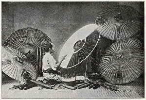 Japanese Parasol Maker 1894