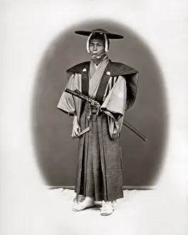 Samurai Prints: Japanese Samurai, circa 1880s