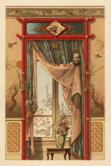 Broderie Gallery: Japanese-style wall hanging, circa 1900
