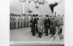 Foreign Collection: Japanese surrender delegation aboard the USS Missouri