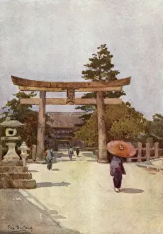 Torii Prints: Japanese Temple Building