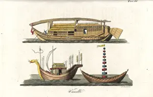 Ferrrario Prints: Japanese vessels and ships