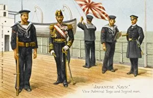Life Boat Gallery: Japanese Vice-Admiral Togo and Signal men