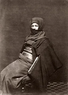 Geisha Prints: Japanese woman in winter clothing, Japan, c. 1870 s