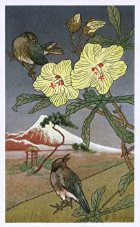 Japanese woodcut-style image - nature theme