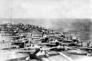 Images Dated 17th May 2016: Japanese Zero aircraft on the deck of the Akagi