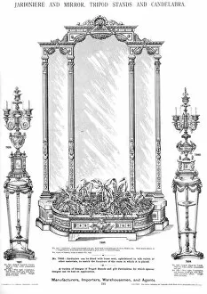 Jardiniere Gallery: Jardiniere and Mirror, Stands, Candelabra, Plate 195