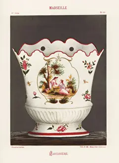 Jardiniere Prints: Jardiniere or planter from Marseille, France, 18th century