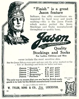 Jason Prints: Jason Stockings and Socks Advertisement