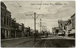 Overhead Prints: Jasper Avenue looking West - Edmonton, Alberta, Canada