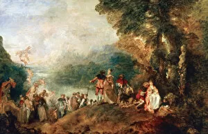 Jean-Antoine Watteau (1684-1721). Embarkation for Cythera (1