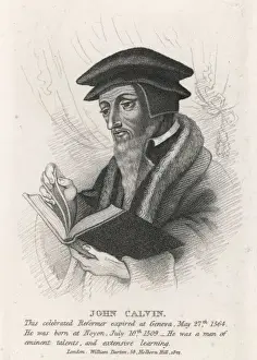 1509 Prints: Jean Calvin Reading