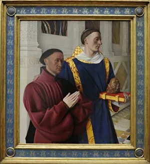 Etienne Gallery: Jean Fouquet (1420-1481). Melun Diptych, 1452. Gemaldegaleri