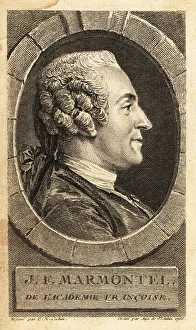 Merlin Prints: Jean-Francois Marmontel, French poet, 1723-1799