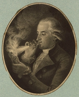Jean-Francois Pilatre de Rozier, French balloonist, head-and Jean-Francois Pilatre de Rozier, French balloonist, head-and