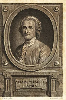1763 Prints: Jean-Jacques Rousseau, French philosopher
