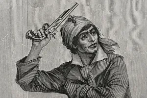 Violence Prints: Jean-Paul Marat (1743-1793). French politician