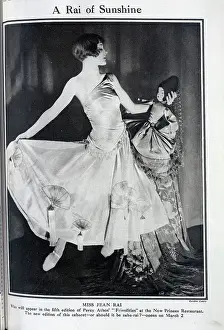 Frivolities Prints: Jean Rai, cabaret performer, theatrical portrait in satin gown