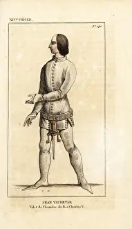 14thcentury Prints: Jean de Vaudetar, chamberlain to King Charles