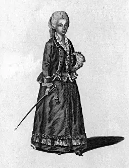 Barry Prints: Jeanne Bacu Comtesse du Barry in riding gear