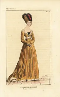 Brocade Prints: Jeanne de Bourbon, Joanna of Bourbon, 1338-1378