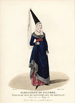 Brittany Collection: Jeanne de Flandre wearing the conical hat called la Syrienne