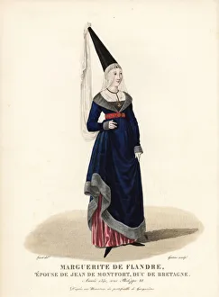 Jeanne de Flandre wearing the conical hat called la Syrienne Jeanne de Flandre wearing the conical hat called la Syrienne