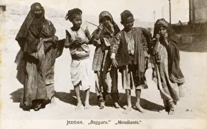Kids Prints: Jeddah, Saudi Arabia - Beggar Children